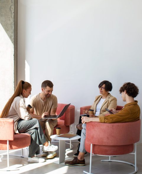 Modern office workspace showing remote work environment